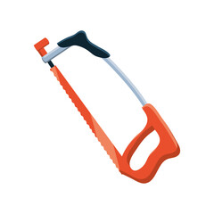 Wall Mural - hacksaw tool on white background