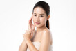 © kitthanes - Beautiful Young asian Woman with Clean Fresh Skin, on white background, Face care, Facial treatment, Cosmetology, beauty and spa, Asian women portrait