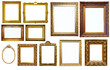 © JackF - collection of isolated old fashioned empty art frames in different shapes