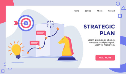 Wall Mural - strategic plan horse chess arrow target board campaign for web website home homepage landing page te