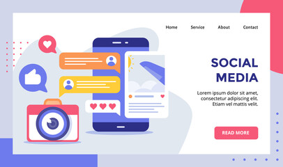 Wall Mural - social media post picture campaign for web website home homepage landing page template banner with m