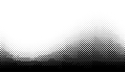 Abstract halftone monochrome dotted pattern.