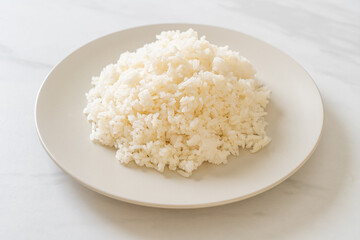 cooked rice on plate