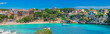 Spain, Majorca, panorama of beach and coast in Porto Cristo