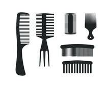 Hair Comb Set. Comb Icon.  Comb Vector Design. 