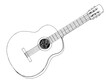 © aluna1 - Guitar graphic black white isolated sketch illustration vector