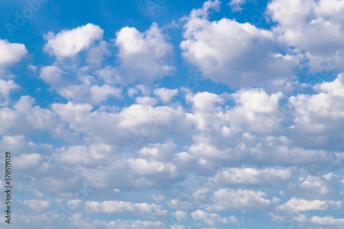 Blue sky and white clouds.