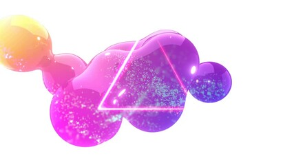 Wall Mural - Animated drop of futuristic liquid fusion.