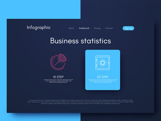 Vector graphics infographics with six options. Template for creating mobile applications, workflow layout, diagram, banner, web design, business reports with 6 steps.