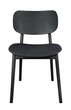 Classic black chair with black textile seat