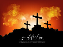 Good Friday Vector Illustration Contains The Image Of Banner With An Easter Cross 