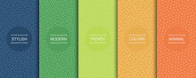 Collection Of Trendy Seamless Bright Vector Patterns - Minimal Design