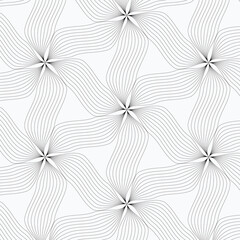 Abstract flower vector pattern, repeating abstract linear flower, monochrome styles. Pattern is clean for fabric, wallpaper and printing. Pattern is on swatches panel.