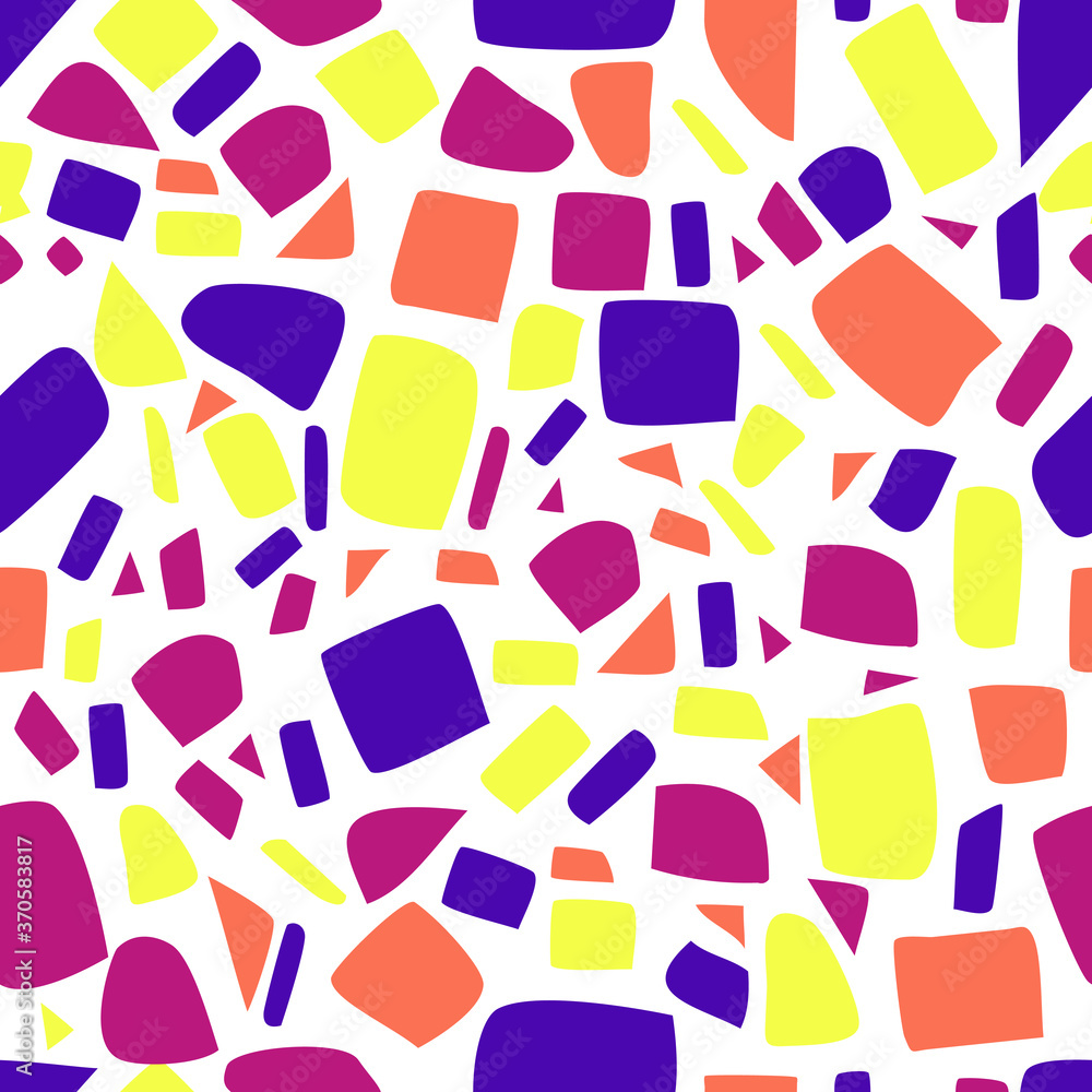 Terrazzo creative seamless pattern. Granite fragments abstract backdrop ...