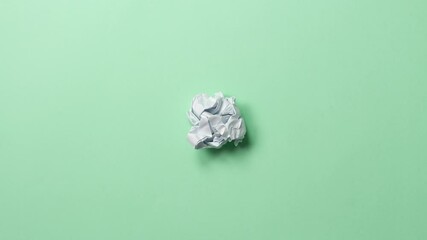 Wall Mural - crumpled paper ball stop motion animated set of icons and signs. home, mask, happy face, confused or