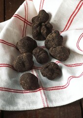 Wall Mural - Perigord Truffle, tuber melanosporum, Mushrooms at Lalbenque Market, Lot in the South West of France