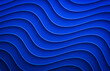 Abstract curved wave template for your design. Illustration with curves lines. Wavy paper cut background.