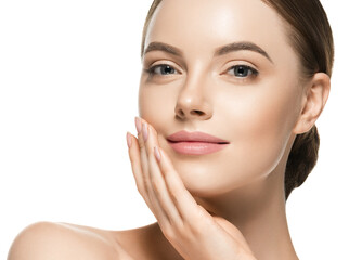 womanhealthy skin manicure nails beauty cosmetic natural make up portrait