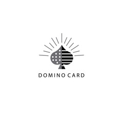 Wall Mural - domino card, poker logo design template vector