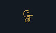 Luxury fashion initial letter CF logo.