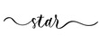 © ku4erashka - Star - vector calligraphic inscription with smooth lines.