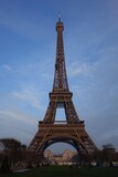 Fototapeta  - PARIS - EIFFEL TOWER FRONTAL VIEW.