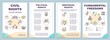 Civil rights brochure template. Political and individual rights. Flyer, booklet, leaflet print, cover design with linear icons. Vector layouts for magazines, annual reports, advertising posters