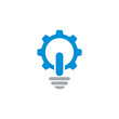 © Bright_Vector - gear and lamp logo , creative idea logo