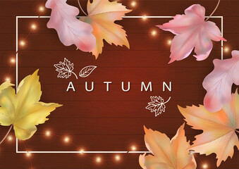 Sticker - Autumn Frame Background