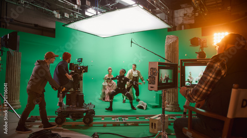 Fotomural On Big Film Studio Professional Crew Shooting Period Costume Drama Movie