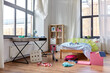 © Syda Productions - mess, disorder and interior concept - view of messy home kid's room with scattered stuff