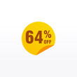 © Catharsis - 64 discount, Sales Vector badges for Labels, , Stickers, Banners, Tags, Web Stickers, New offer. Discount origami sign banner