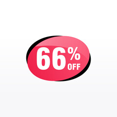 66 discount, Sales Vector badges for Labels, , Stickers, Banners, Tags, Web Stickers, New offer. Discount origami sign banner