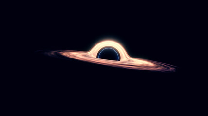 Wall Mural - black hole attracting space .black hole system