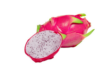 Wall Mural - The dragon fruit has been placed on a white background.