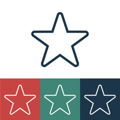 Wall Mural - Linear vector icon with star