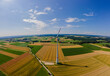 Panoramic View of an electric Enercon windmill in Bavaria. High quality photo