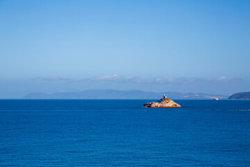 Isola Palmaiola (Rio) tra Piombino e Portoferraio. Toscana, Italia