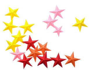 Wall Mural - Colorful paper stars texture