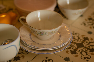 Vintage Ceramic Coffee Cup Set