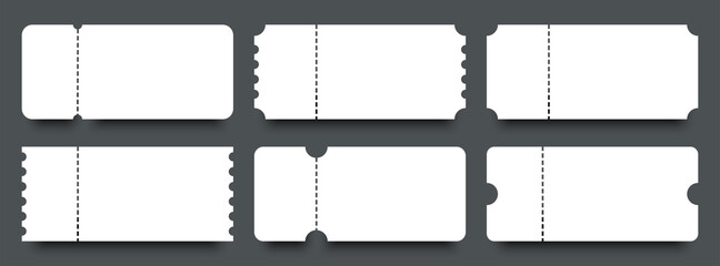 Wall Mural - tickets. coupons. blank templates tickets or coupons. ticket or coupon vector icon, isolated. vector
