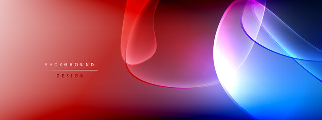 Vector abstract background - liquid bubble shapes on fluid gradient with shadows and light effects. Shiny design template for text