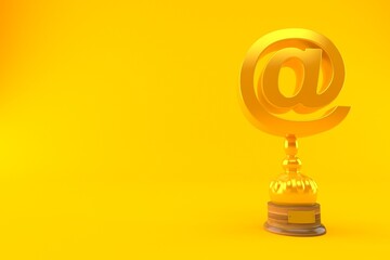 Wall Mural - E-mail symbol golden trophy