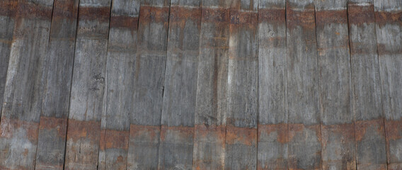 Sticker - brown old rusty wooden wood plank background