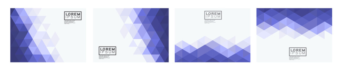 Wall Mural - set of colorful gradient triangle on white background with space. modern background for business or 