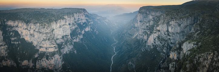 Wall Mural - Vikos Gorge in Pindus Mountains, Greece