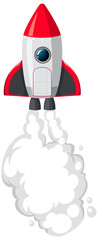 Wall Mural - isolated space rocket cartoon