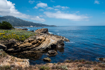 rocky coast of the sea