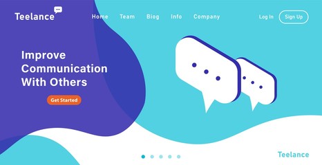 Web page , Landing page design template . Modern flat design concept of web page design for website and mobile website
