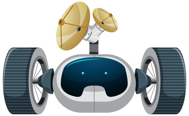 Wall Mural - Isolated lunar roving vehicle on white background